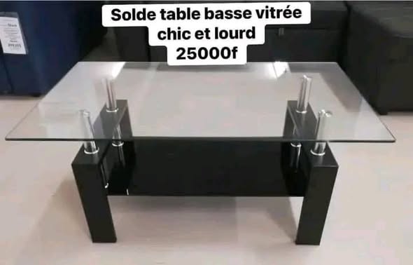Promo Table basse vitrée