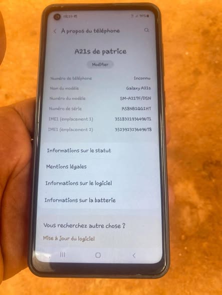Samsung Galaxy A21s à vendre