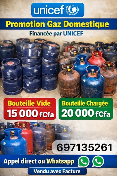 Promotion gaz domestique financée par UNICEF