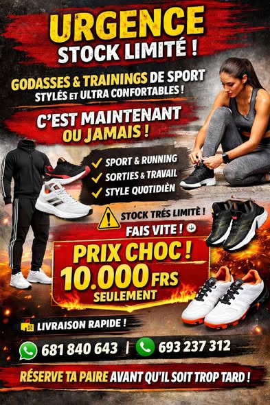Godasses et trainings de sport stylés