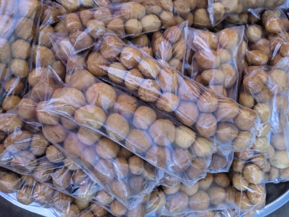 Cacahuètes disponibles au marché B de Dschang