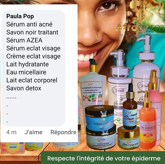 Produits Afroderm Cosmétik disponibles