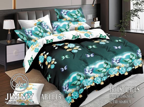 Draps et taies trois places