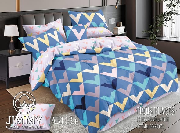 Draps et taies trois places