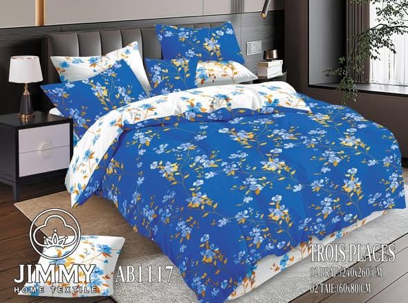 Draps et taies trois places