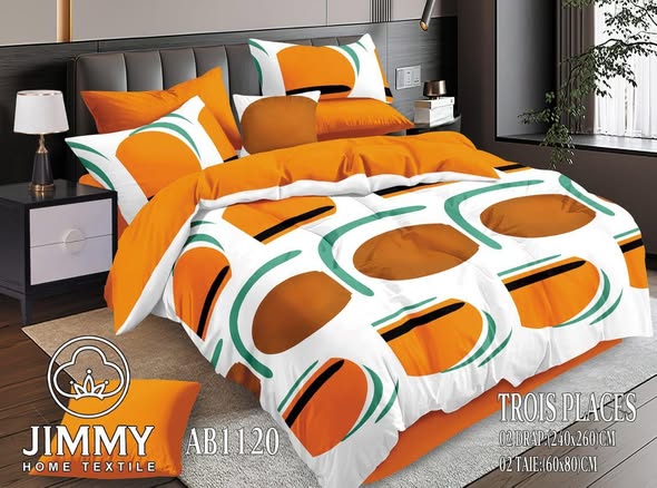 Draps et taies trois places