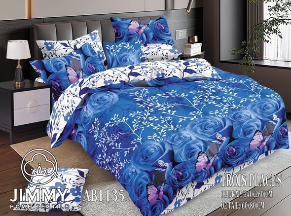 Draps et taies trois places