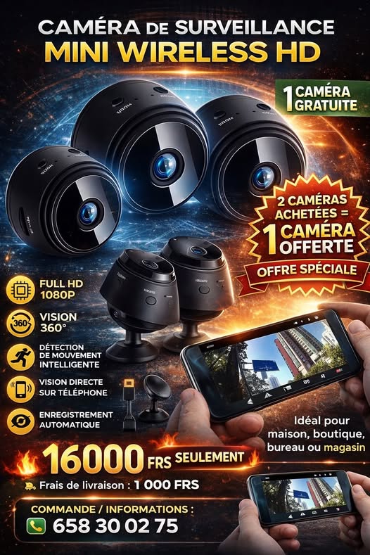 Caméra de surveillance mini wireless HD