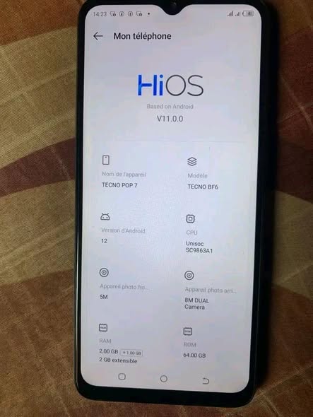 Tecno Pop7 et iPhone7 à vendre