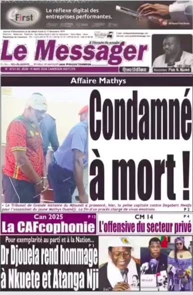 Revue de presse camerounaise du 19 mars 2026