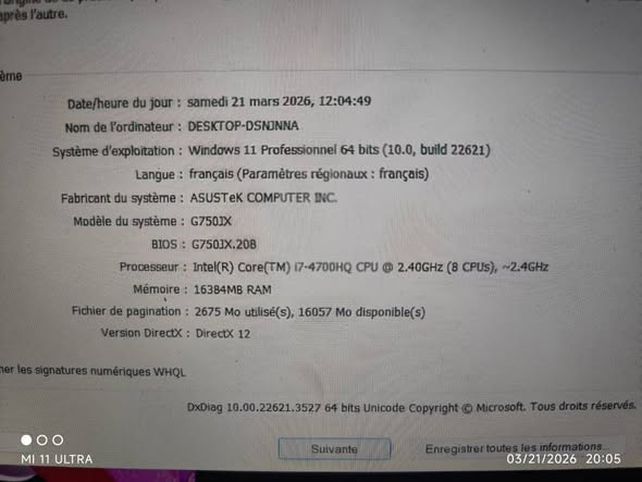 ASUS ROG STRIX CORE I7 à vendre