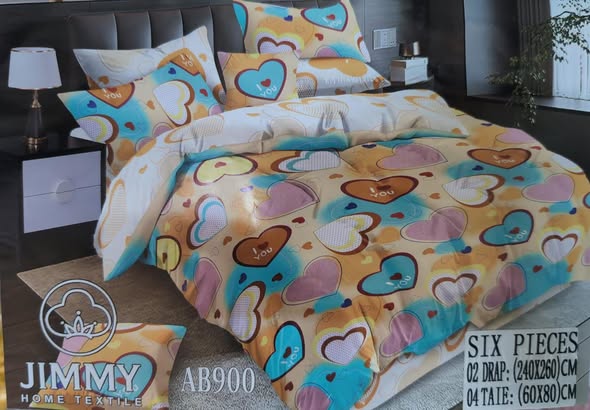 2 draps, 4 taies, 3 places