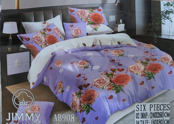 2 draps, 4 taies, 3 places