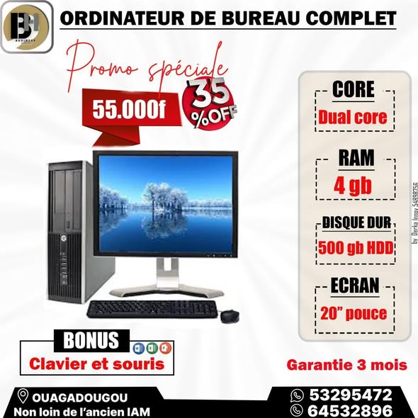 Ordinateur de bureau complet en promotion