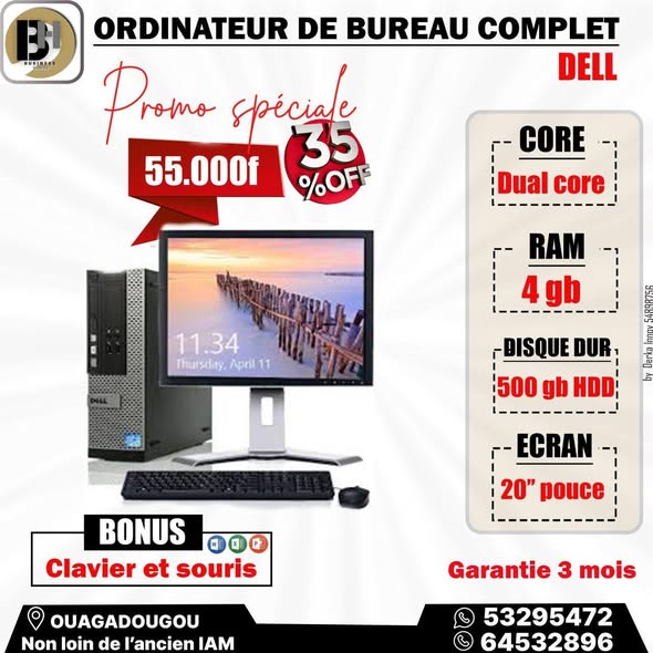 Ordinateur de bureau complet en promotion