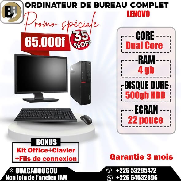 Ordinateur de bureau complet en promotion