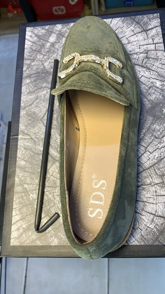 Chaussure femme SDS vert citron en promotion