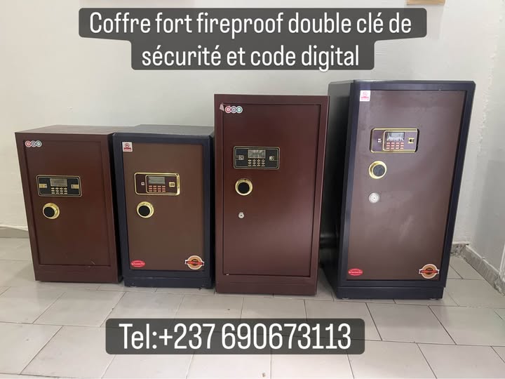 Coffre fort fireproof double clé de sécurité et code digital
