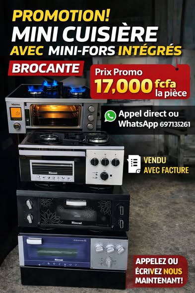 Promo mini cuisinière avec mini fours intégrés