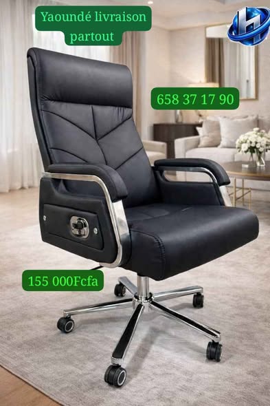 Chaise de bureau ergonomique en simili cuir