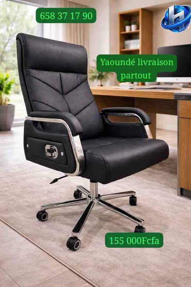 Chaise de bureau ergonomique en simili cuir