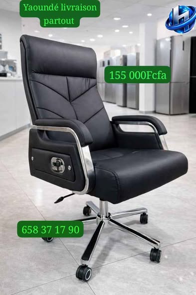 Chaise de bureau ergonomique en simili cuir