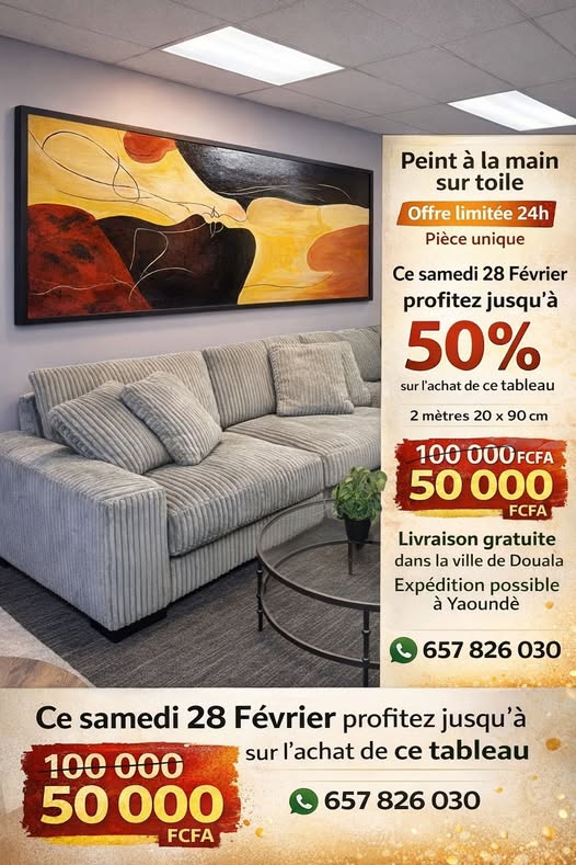 Peinture à la main sur toile - Offre limitée