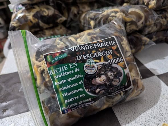 Viande d'escargot disponible