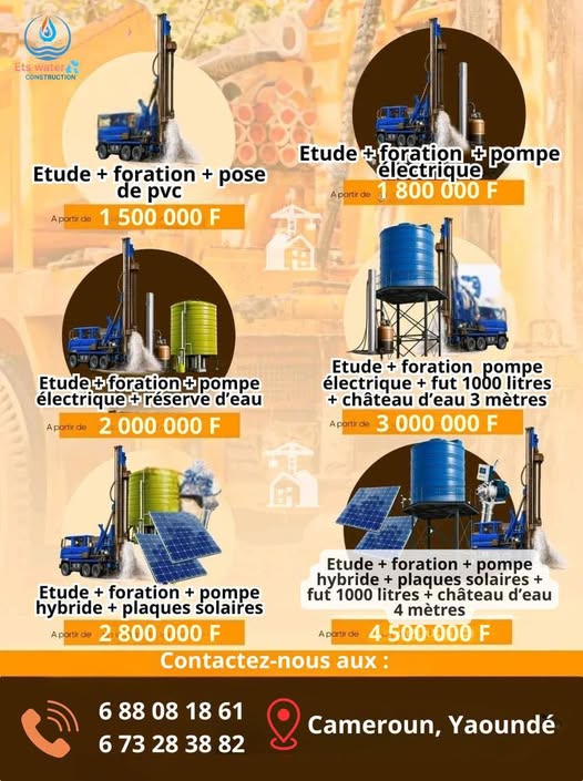 Solutions de forage au Cameroun