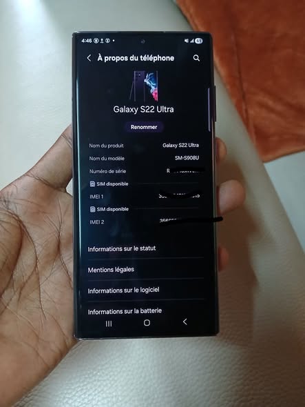 Samsung Galaxy S22 Ultra à vendre