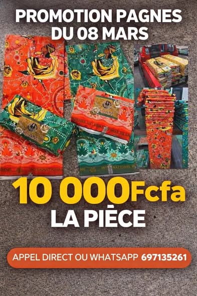 Promotion pagnes du 08 mars