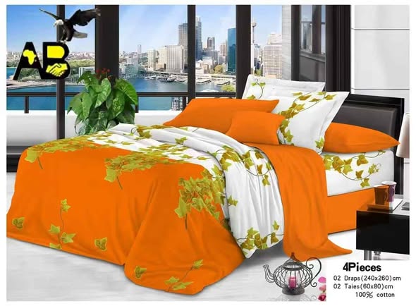 4Pieces Draps en Coton