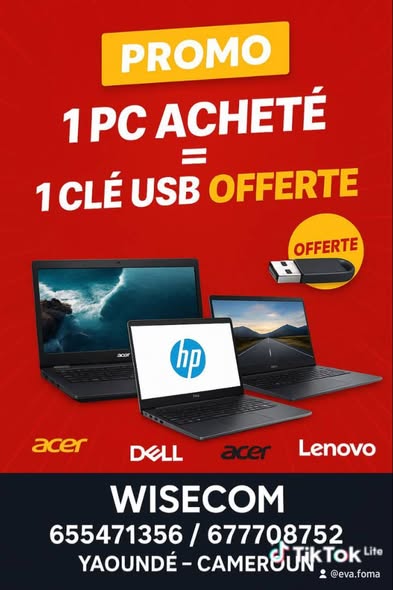 Promotion des laptops à partir de 65000f