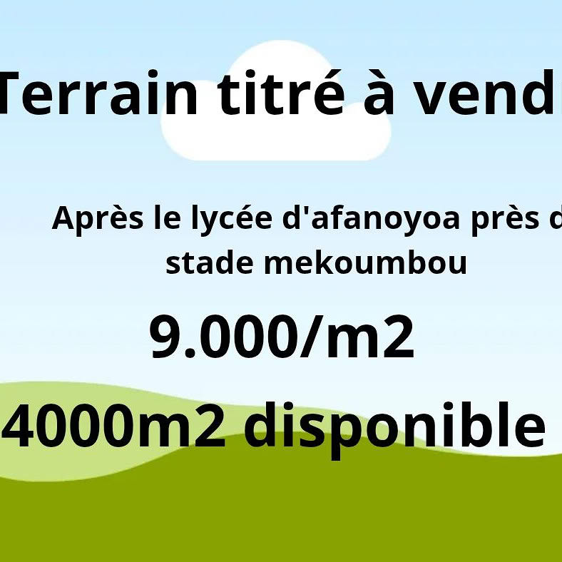 Terrain titré à vendre à Yaoundé 3