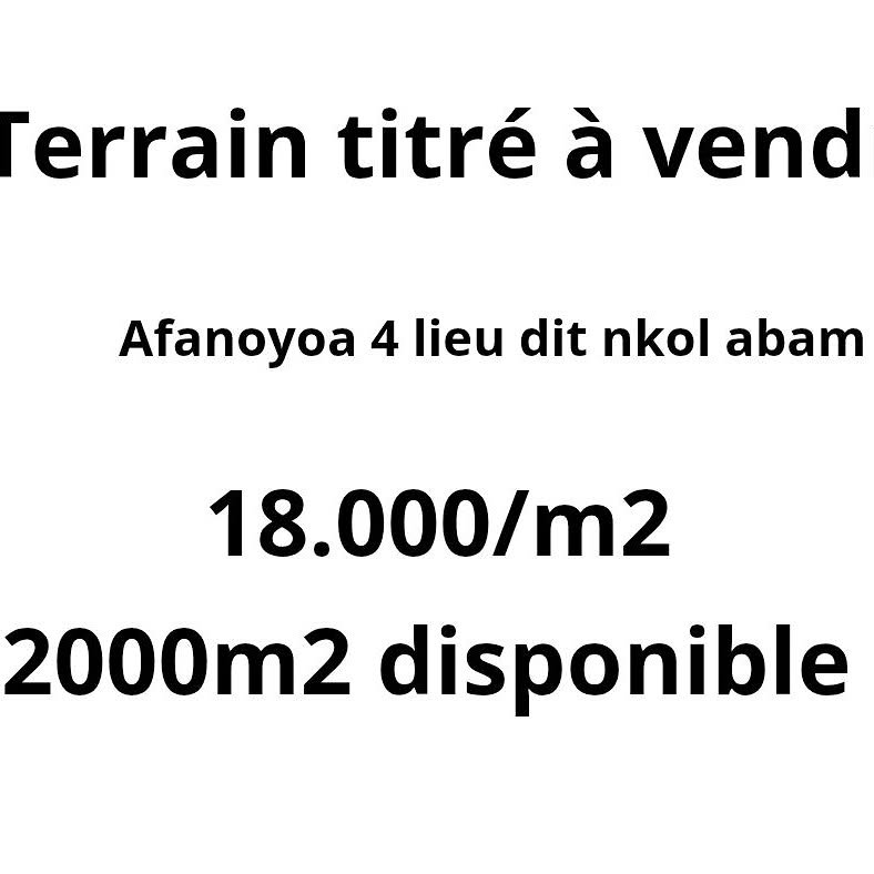 Terrain titré à vendre à Yaoundé 3