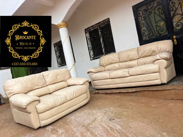 Manifique salon 05 places en cuir