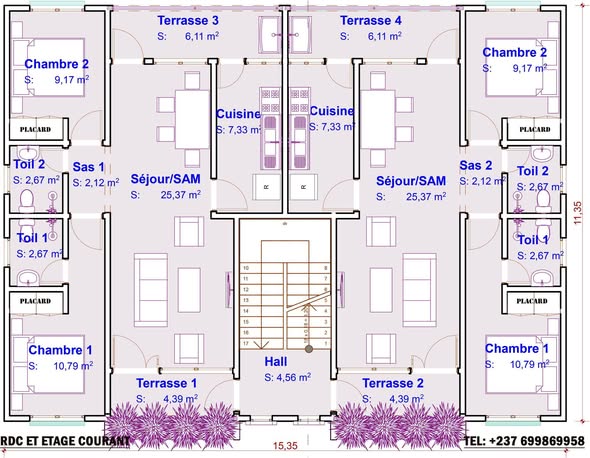 Projet immobilier en construction à Douala