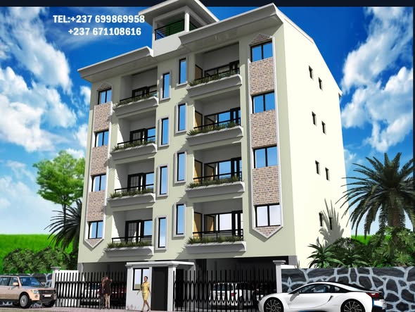Projet immobilier en construction à Douala