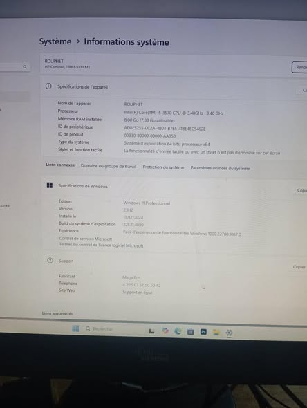Ordinateur avec NVIDIA 1060