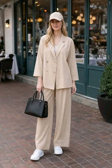 Ensemble dame classe en satin