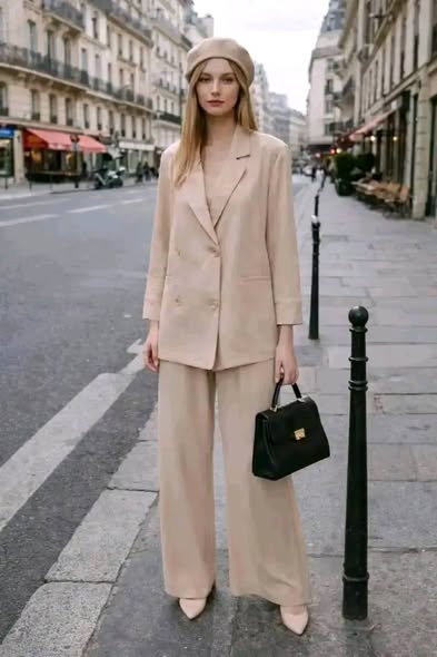 Ensemble dame classe en satin