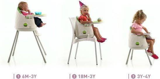 Chaise haute 3 en 1 et poussette pliable