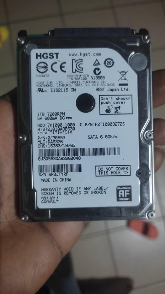 Disque dur 1Tera disponible