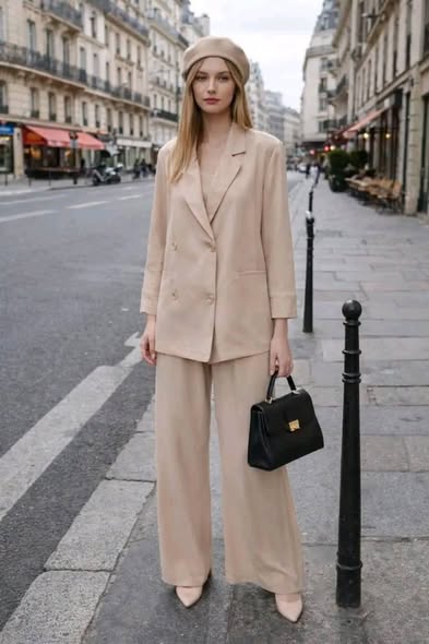 Ensemble dame classe en satin