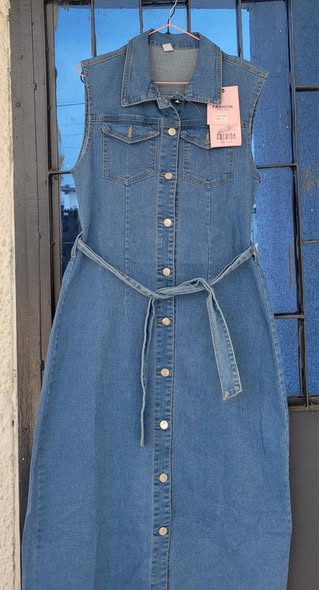 Robe dame en jean chic Taille L