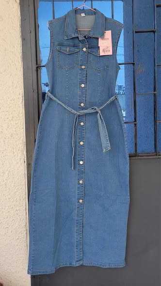Robe dame en jean chic Taille L