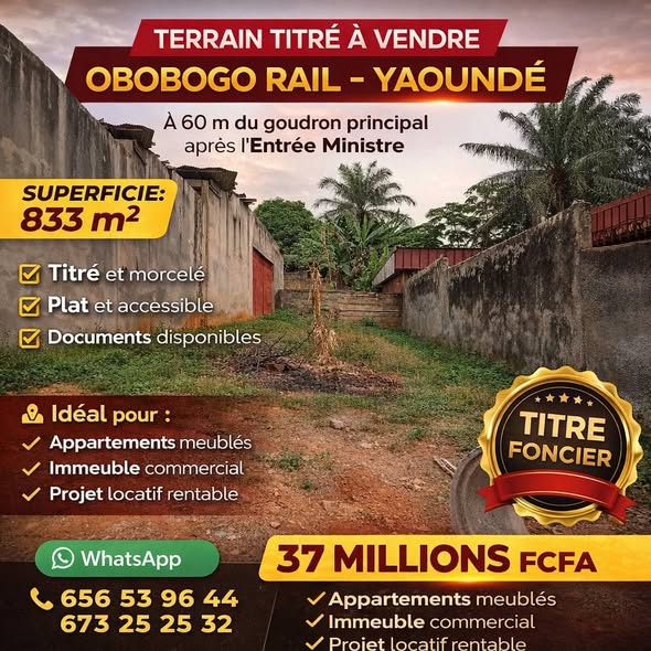 Terrains titrés à vendre à Yaoundé