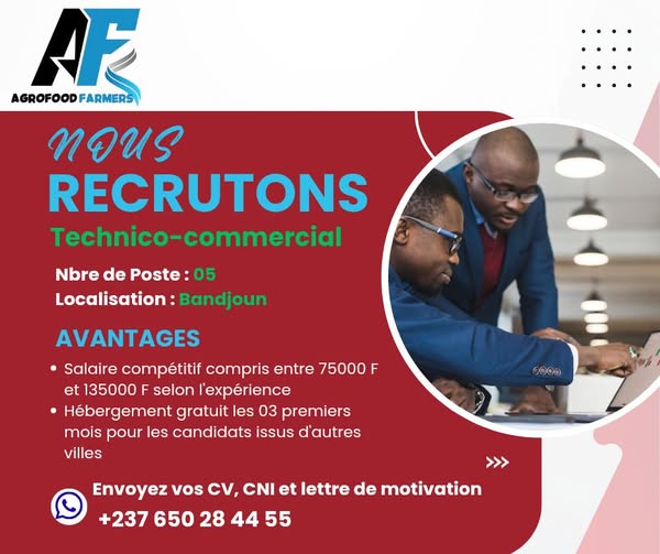 Offre d'emploi chez Agrofood Farmers