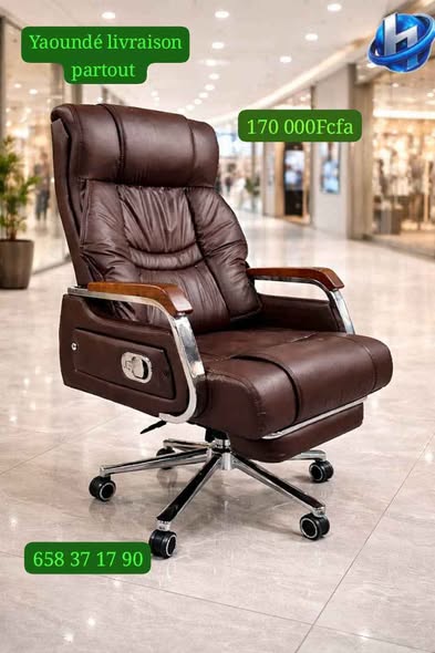Chaise de bureau en simili cuir