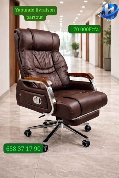 Chaise de bureau en simili cuir
